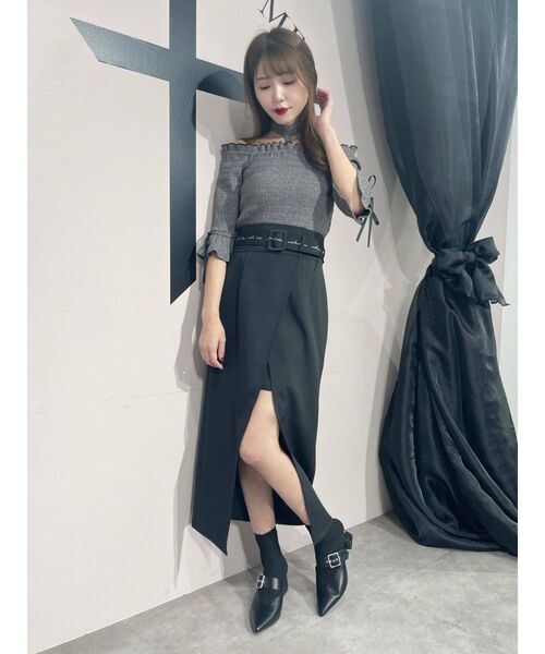 EATME（イートミー）の「ウエストマークラップスカート（スカート・レディース・ブラック/ベージュ/その他1・SMALL/MEDIUM）」の4枚目の写真