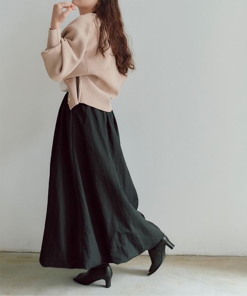 titivate（ティティベイト）の「ﾎﾞﾘｭｰﾑﾊﾞﾙｰﾝｽｶｰﾄ（スカート・レディース・ブラック/オフホワイト/グリーン・S/M/L）」の11枚目の写真