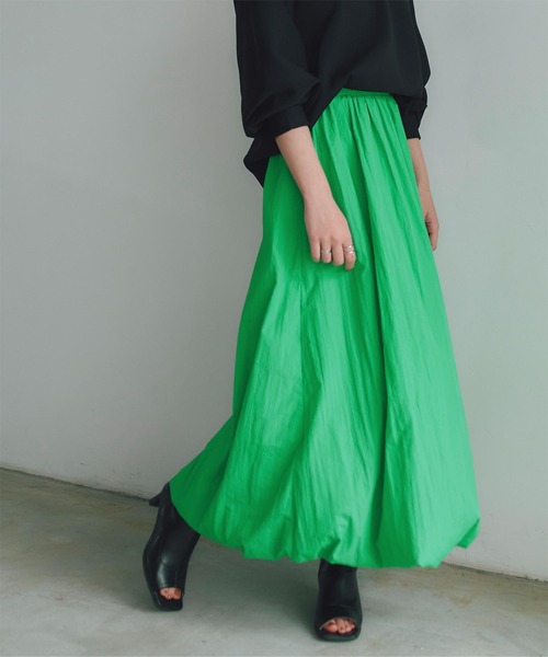 titivate（ティティベイト）の「ﾎﾞﾘｭｰﾑﾊﾞﾙｰﾝｽｶｰﾄ（スカート・レディース・ブラック/オフホワイト/グリーン・S/M/L）」の13枚目の写真