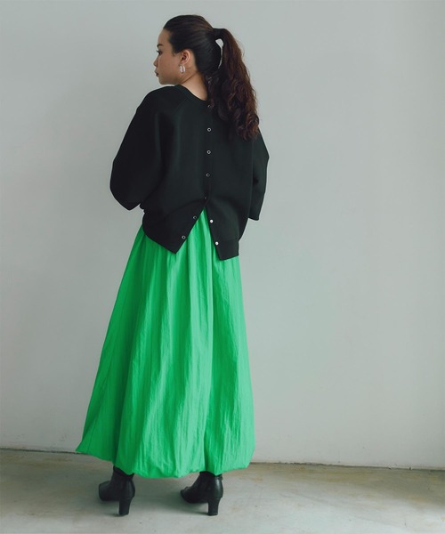 titivate（ティティベイト）の「ﾎﾞﾘｭｰﾑﾊﾞﾙｰﾝｽｶｰﾄ（スカート・レディース・ブラック/オフホワイト/グリーン・S/M/L）」の14枚目の写真