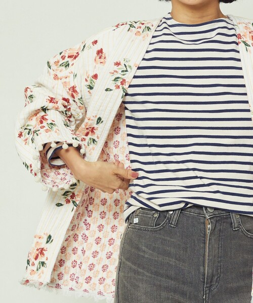 Freada（フリーダ）の「Freada/フリーダ プリントキルトジャケット（ノーカラージャケット・レディース・ホワイト/ピンク系その他・ﾌﾘ-）」の20枚目の写真