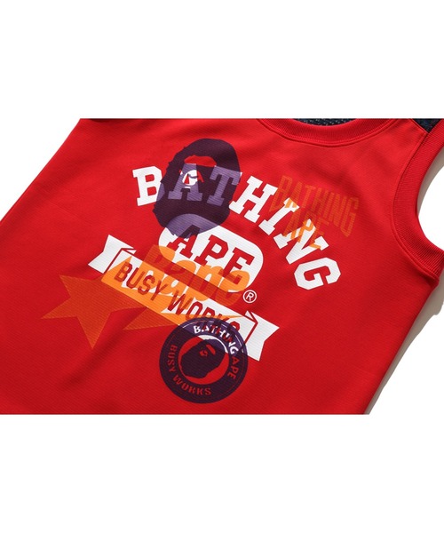 A BATHING APE（アベイシングエイプ）の「MULTI PRINT TANK TOP K（タンクトップ・キッズ・レッド・110/120/130/140/100）」の5枚目の写真