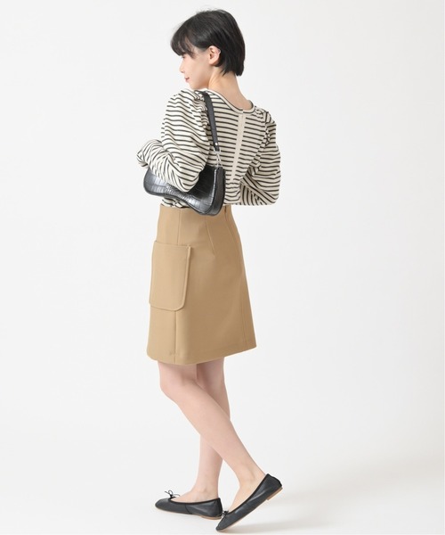 U by SPICK&SPAN(ユーバイスピックアンドスパン)の「ダブルクロスフロントポケットミニスカート◆(スカート・レディース・ベージュ・38/36/34)」の9枚目の写真