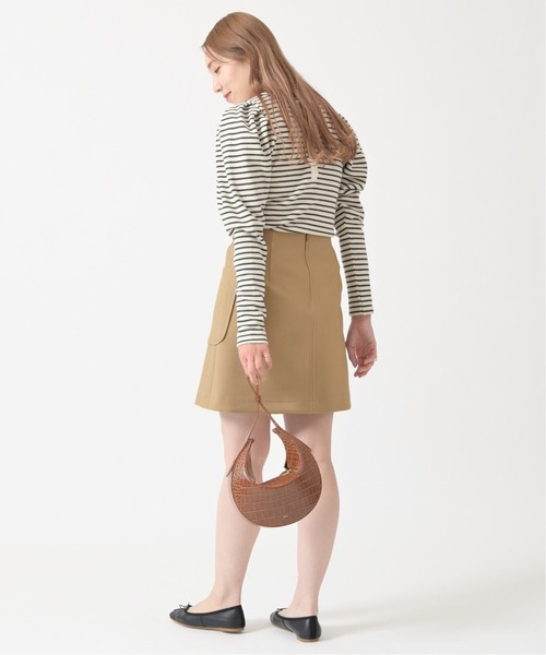 U by SPICK&SPAN(ユーバイスピックアンドスパン)の「ダブルクロスフロントポケットミニスカート◆(スカート・レディース・ベージュ・38/36/34)」の13枚目の写真
