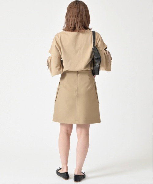 U by SPICK&SPAN(ユーバイスピックアンドスパン)の「ダブルクロスフロントポケットミニスカート◆(スカート・レディース・ベージュ・38/36/34)」の17枚目の写真