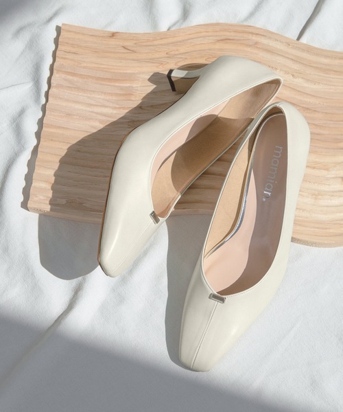 返品送料無料 スクエアトゥ メタルスタッズ付き センターシームパンプス 5 5cmヒール 安い Mclimmobilier Com