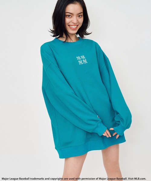 BACK TO THE FIELD(バック トゥー ザ フィールド)の「【MLB】ロゴサーマルオーバートップス(Tシャツ/カットソー・レディース・ホワイト/ネイビー/グリーン・FREE)」の2枚目の写真