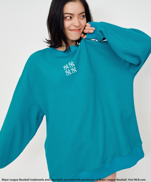 BACK TO THE FIELD(バック トゥー ザ フィールド)の「【MLB】ロゴサーマルオーバートップス(Tシャツ/カットソー・レディース・ホワイト/ネイビー/グリーン・FREE)」の19枚目の写真