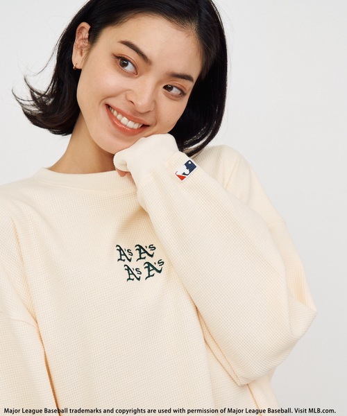 BACK TO THE FIELD(バック トゥー ザ フィールド)の「【MLB】ロゴサーマルオーバートップス(Tシャツ/カットソー・レディース・ホワイト/ネイビー/グリーン・FREE)」の17枚目の写真