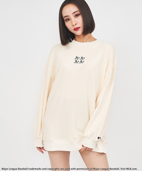 BACK TO THE FIELD(バック トゥー ザ フィールド)の「【MLB】ロゴサーマルオーバートップス(Tシャツ/カットソー・レディース・ホワイト/ネイビー/グリーン・FREE)」の13枚目の写真