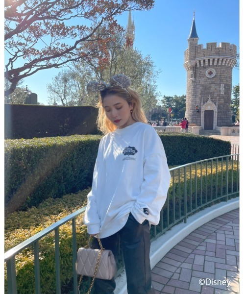 FIG&VIPER（フィグアンドバイパー）の「Disney princess LOGO BIG PO（スウェット・レディース・ブラック/ホワイト/ベージュ・FREE）」の7枚目の写真