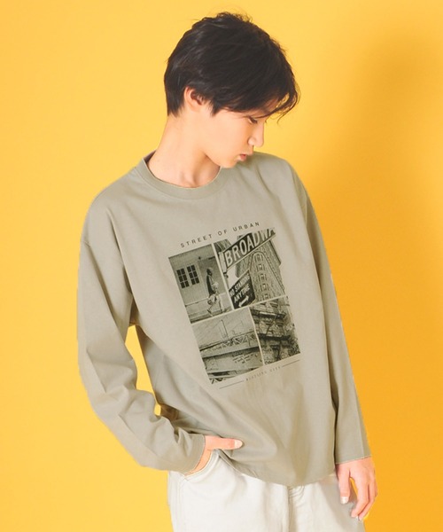 GLAZOS(グラソス)の「天竺・アソートプリント長袖Tシャツ(Tシャツ/カットソー・キッズ・ダークオレンジ/サックスブルー/ブラック/チャコールグレー/オレンジ/ダークグレー/ベージュ系その他/エメラルド/オフホワイト/ライトブルー/ライトグリーン/モスグリーン/ホワイト/ベージュ/グレー/グリーン・130cm/170cm/160cm/150cm/140cm)」の8枚目の写真