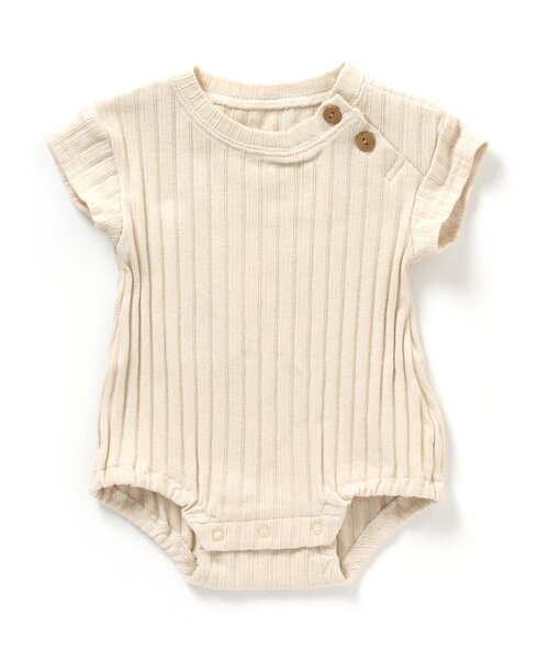 Ampersand（アンパサンド）の「premier シンプルリブボディースーツ（ロンパース・キッズ・グレー/ブラウン/アイボリー・70/60/80）」の2枚目の写真