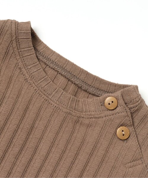 Ampersand（アンパサンド）の「premier シンプルリブボディースーツ（ロンパース・キッズ・グレー/ブラウン/アイボリー・70/60/80）」の7枚目の写真