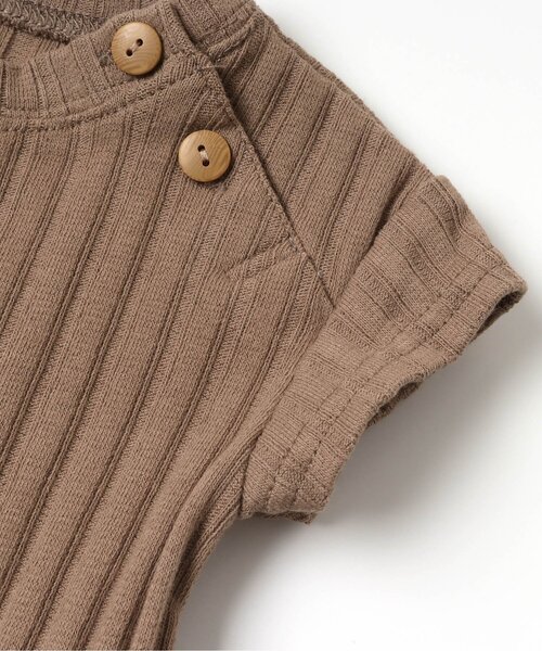 Ampersand（アンパサンド）の「premier シンプルリブボディースーツ（ロンパース・キッズ・グレー/ブラウン/アイボリー・70/60/80）」の8枚目の写真