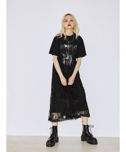 jouetie(ジュエティ)の「シアーレイヤードTワンピース(ワンピース・レディース・オフホワイト/ブラック/ブルー・MEDIUM)」の3枚目の写真