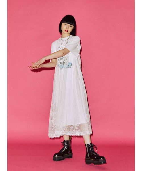 jouetie(ジュエティ)の「シアーレイヤードTワンピース(ワンピース・レディース・オフホワイト/ブラック/ブルー・MEDIUM)」の5枚目の写真