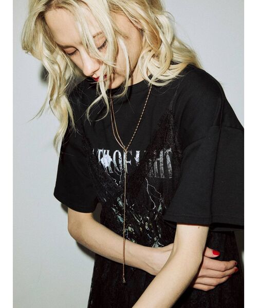 jouetie(ジュエティ)の「シアーレイヤードTワンピース(ワンピース・レディース・オフホワイト/ブラック/ブルー・MEDIUM)」の12枚目の写真