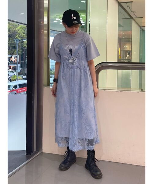 jouetie(ジュエティ)の「シアーレイヤードTワンピース(ワンピース・レディース・オフホワイト/ブラック/ブルー・MEDIUM)」の13枚目の写真