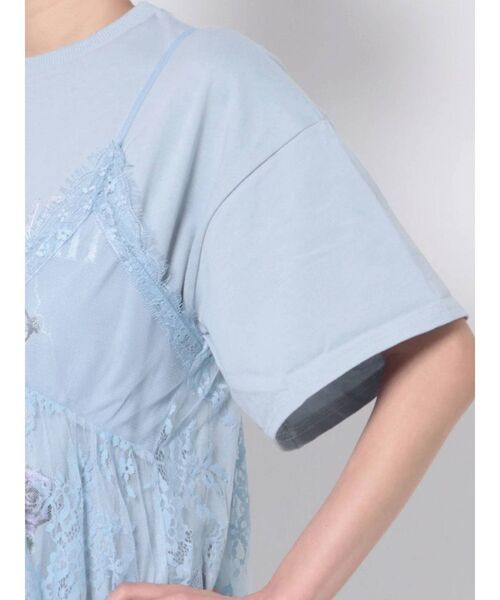 jouetie(ジュエティ)の「シアーレイヤードTワンピース(ワンピース・レディース・オフホワイト/ブラック/ブルー・MEDIUM)」の20枚目の写真