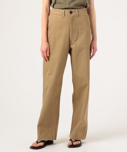 EDITION（エディション）の「HIGH TWIST CHINO コットン ハイツイストチノパンツ（その他パンツ・レディース・ベージュ・36/34）」の3枚目の写真