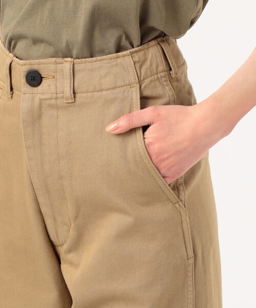 EDITION（エディション）の「HIGH TWIST CHINO コットン ハイツイストチノパンツ（その他パンツ・レディース・ベージュ・36/34）」の9枚目の写真