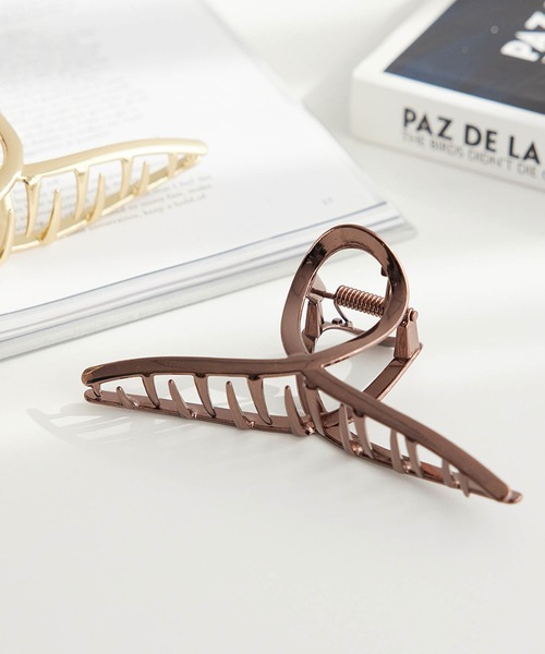 ROPE' PICNIC(ロペピクニック)の「カラーメタルデザインバンス(バレッタ/ヘアクリップ・レディース・ゴールド/その他2・FREE)」の1枚目の写真