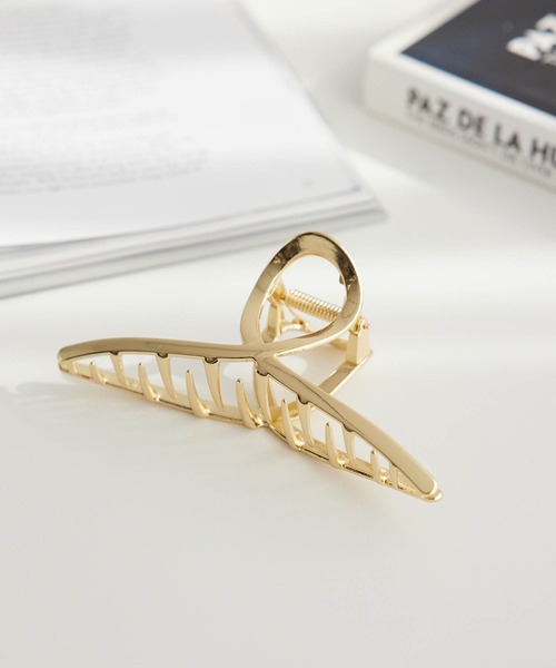 ROPE' PICNIC(ロペピクニック)の「カラーメタルデザインバンス(バレッタ/ヘアクリップ・レディース・ゴールド/その他2・FREE)」の2枚目の写真