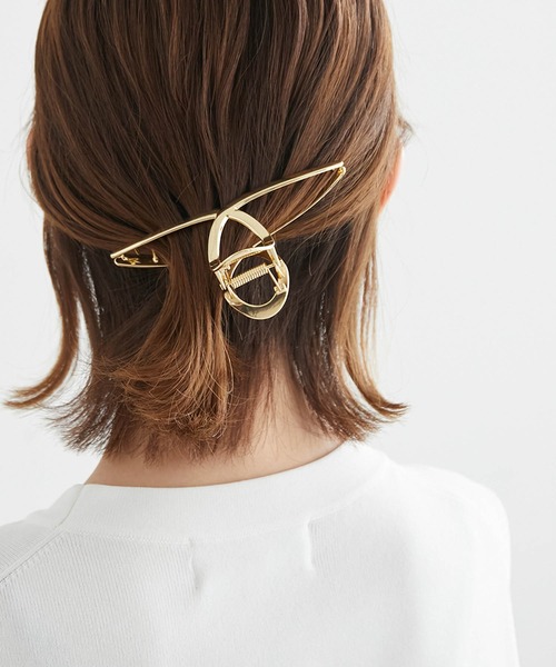ROPE' PICNIC(ロペピクニック)の「カラーメタルデザインバンス(バレッタ/ヘアクリップ・レディース・ゴールド/その他2・FREE)」の7枚目の写真