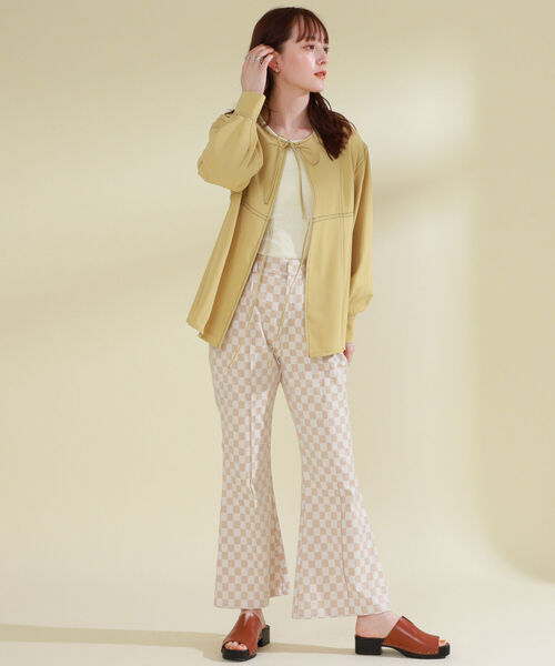 レイビームス チェッカー フレアパンツ Ray BEAMS（レイビームス）の「Ray BEAMS / チェッカー柄 パンツ