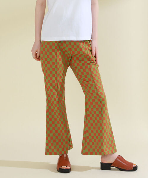 Ray BEAMS(レイビームス)の「Ray BEAMS / チェッカー柄 パンツ(その他パンツ・レディース・オフホワイト/グリーン・1/0)」の12枚目の写真