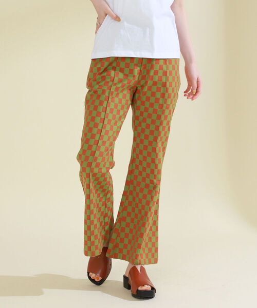 Ray BEAMS(レイビームス)の「Ray BEAMS / チェッカー柄 パンツ(その他パンツ・レディース・オフホワイト/グリーン・1/0)」の13枚目の写真