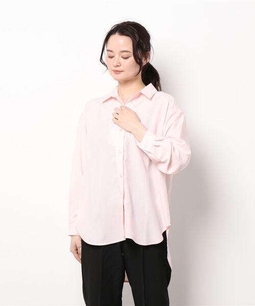 Samansa Mos2 blue（サマンサモスモスブルー）の「マルチスタイルシャツ（シャツ/ブラウス・レディース・ピンク/ブルー/ネイビー/ブラック/オフホワイト/サックスブルー/クリーム・LARGE/MEDIUM）」の7枚目の写真