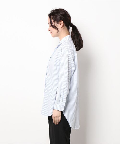 Samansa Mos2 blue（サマンサモスモスブルー）の「マルチスタイルシャツ（シャツ/ブラウス・レディース・ピンク/ブルー/ネイビー/ブラック/オフホワイト/サックスブルー/クリーム・LARGE/MEDIUM）」の8枚目の写真