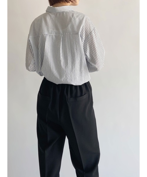 Samansa Mos2 blue（サマンサモスモスブルー）の「マルチスタイルシャツ（シャツ/ブラウス・レディース・ピンク/ブルー/ネイビー/ブラック/オフホワイト/サックスブルー/クリーム・LARGE/MEDIUM）」の21枚目の写真