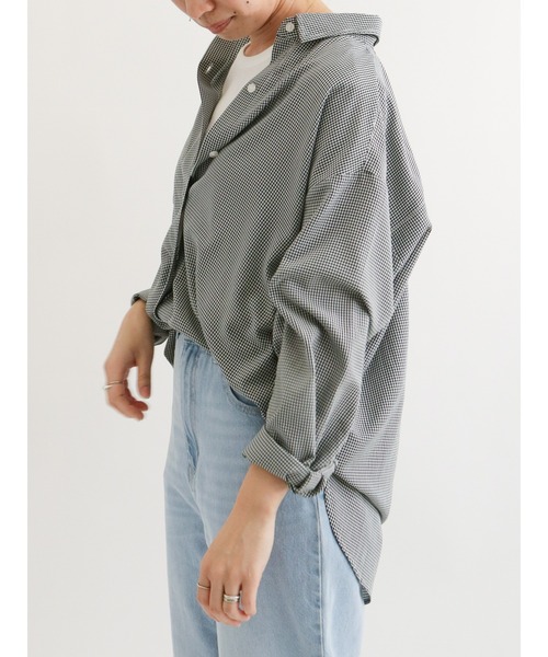 Samansa Mos2 blue（サマンサモスモスブルー）の「マルチスタイルシャツ（シャツ/ブラウス・レディース・ピンク/ブルー/ネイビー/ブラック/オフホワイト/サックスブルー/クリーム・LARGE/MEDIUM）」の18枚目の写真