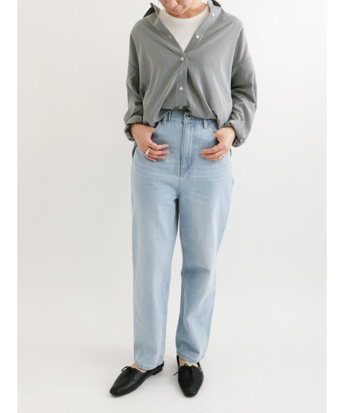 Samansa Mos2 blue（サマンサモスモスブルー）の「マルチスタイルシャツ（シャツ/ブラウス・レディース・ピンク/ブルー/ネイビー/ブラック/オフホワイト/サックスブルー/クリーム・LARGE/MEDIUM）」の20枚目の写真