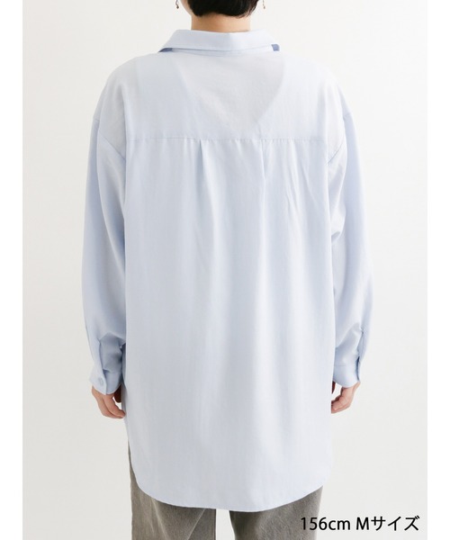Samansa Mos2 blue（サマンサモスモスブルー）の「マルチスタイルシャツ（シャツ/ブラウス・レディース・ピンク/ブルー/ネイビー/ブラック/オフホワイト/サックスブルー/クリーム・LARGE/MEDIUM）」の14枚目の写真