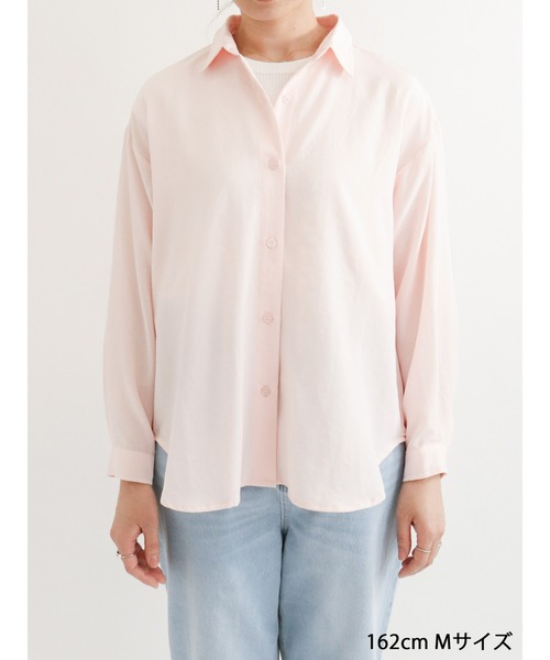 Samansa Mos2 blue（サマンサモスモスブルー）の「マルチスタイルシャツ（シャツ/ブラウス・レディース・ピンク/ブルー/ネイビー/ブラック/オフホワイト/サックスブルー/クリーム・LARGE/MEDIUM）」の13枚目の写真