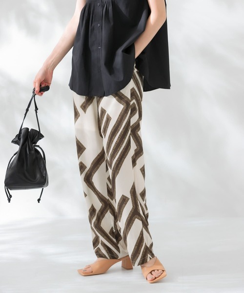 KBF（ケイビーエフ）の「メイズパターンイージーパンツ（その他パンツ・レディース・ホワイト系その他/グリーン系その他・ONE）」の6枚目の写真