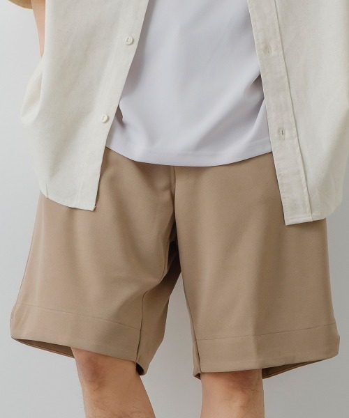 improves（インプローブス）の「カットジョーゼット ワイド ショートパンツ セットアップ対応（その他パンツ・メンズ・ネイビー/ブラック/ライトグレー/ベージュ/サックスブルー/グレー・MEDIUM/LARGE）」の4枚目の写真