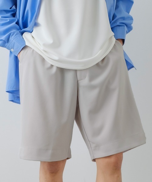 improves（インプローブス）の「カットジョーゼット ワイド ショートパンツ セットアップ対応（その他パンツ・メンズ・ネイビー/ブラック/ライトグレー/ベージュ/サックスブルー/グレー・MEDIUM/LARGE）」の3枚目の写真