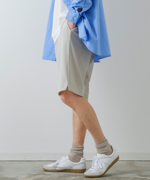 improves（インプローブス）の「カットジョーゼット ワイド ショートパンツ セットアップ対応（その他パンツ・メンズ・ネイビー/ブラック/ライトグレー/ベージュ/サックスブルー/グレー・MEDIUM/LARGE）」の7枚目の写真