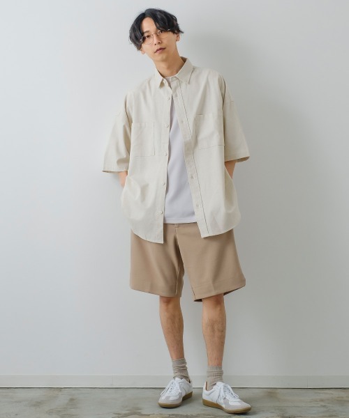 improves（インプローブス）の「カットジョーゼット ワイド ショートパンツ セットアップ対応（その他パンツ・メンズ・ネイビー/ブラック/ライトグレー/ベージュ/サックスブルー/グレー・MEDIUM/LARGE）」の18枚目の写真