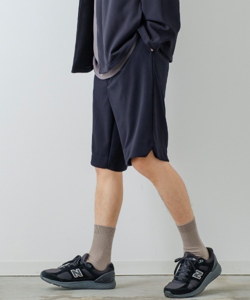 improves（インプローブス）の「カットジョーゼット ワイド ショートパンツ セットアップ対応（その他パンツ・メンズ・ネイビー/ブラック/ライトグレー/ベージュ/サックスブルー/グレー・MEDIUM/LARGE）」の9枚目の写真