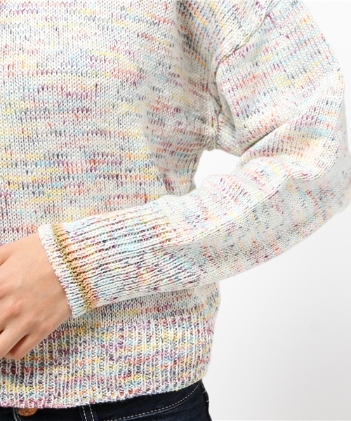 Kastane（カスタネ）の「【Kastane】かすり編みニットプルオーバー（ニット/セーター・レディース・オフホワイト/チャコールグレー・FREE）」の7枚目の写真