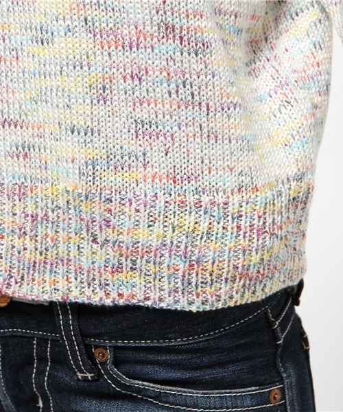 Kastane（カスタネ）の「【Kastane】かすり編みニットプルオーバー（ニット/セーター・レディース・オフホワイト/チャコールグレー・FREE）」の9枚目の写真