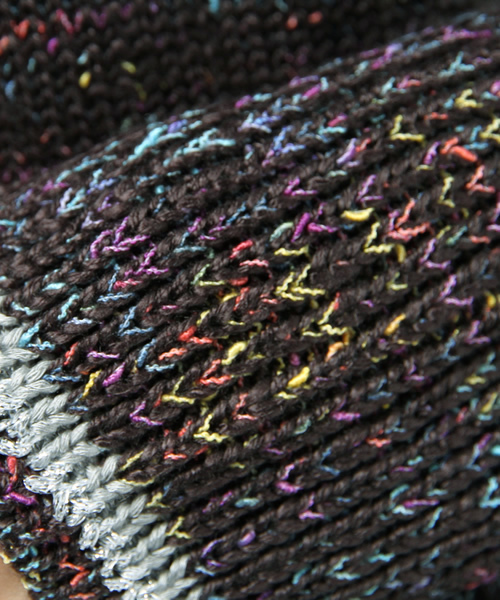 Kastane（カスタネ）の「【Kastane】かすり編みニットプルオーバー（ニット/セーター・レディース・オフホワイト/チャコールグレー・FREE）」の11枚目の写真