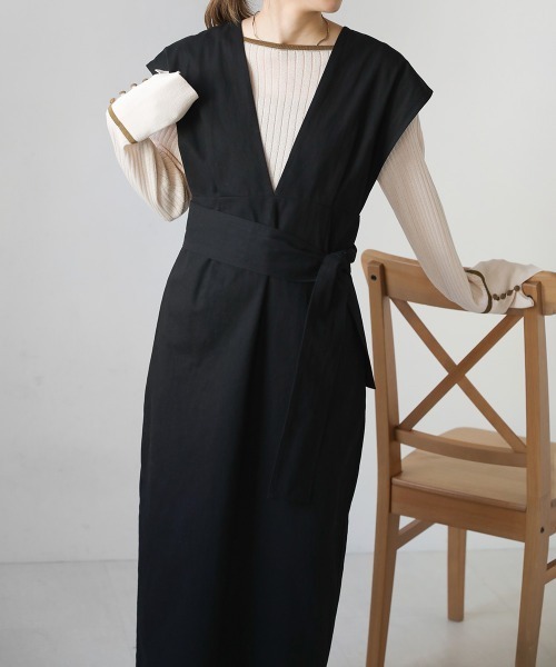 Bab（バブ）の「リボンセットジャンスカ（ジャンパースカート・レディース・ブラウン/ブラック/アイボリー・M）」の9枚目の写真