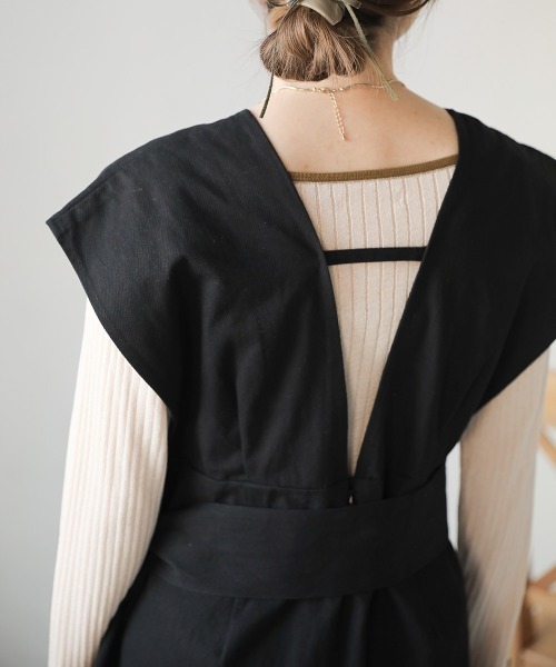 Bab（バブ）の「リボンセットジャンスカ（ジャンパースカート・レディース・ブラウン/ブラック/アイボリー・M）」の11枚目の写真